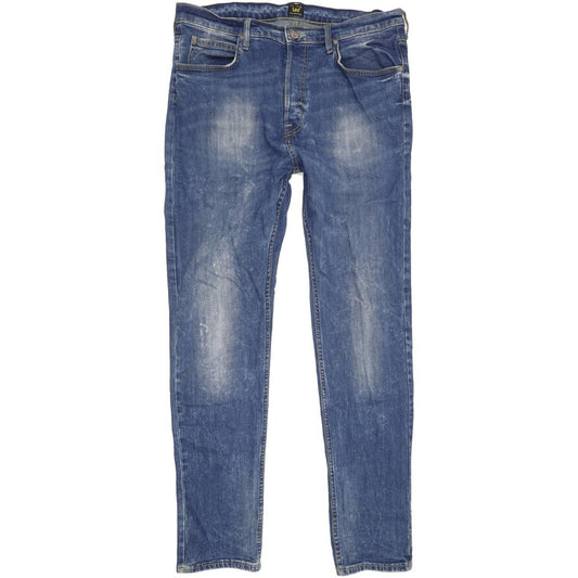 Lee Heath Men Blue Skinny Slim Stretch Jeans W34 L32