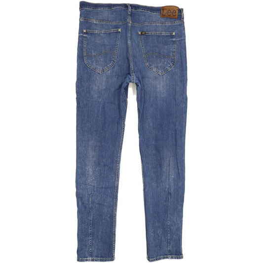 Lee Heath Men Blue Skinny Slim Stretch Jeans W34 L32