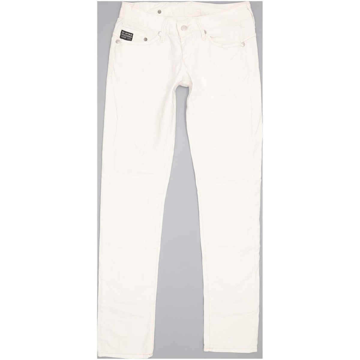 G-Star Women White Straight Slim Stretch Jeans W26 L31