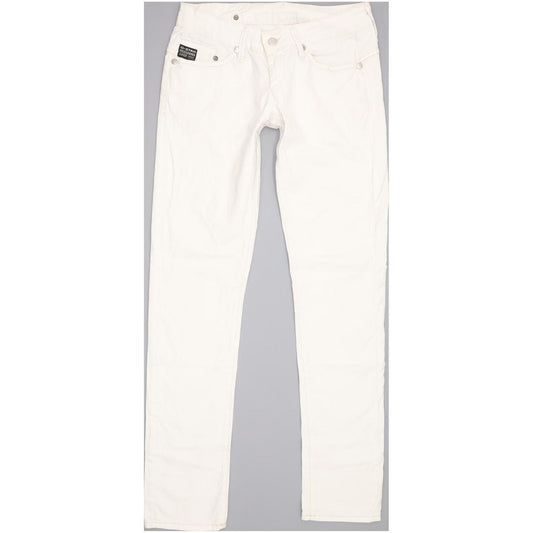 G-Star Women White Straight Slim Stretch Jeans W26 L31