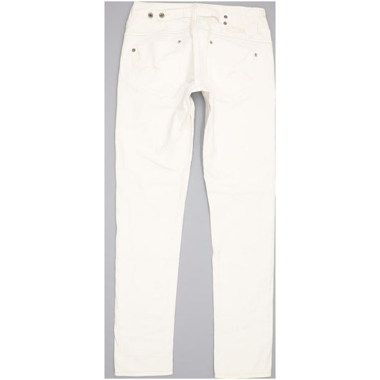 G-Star Women White Straight Slim Stretch Jeans W26 L31
