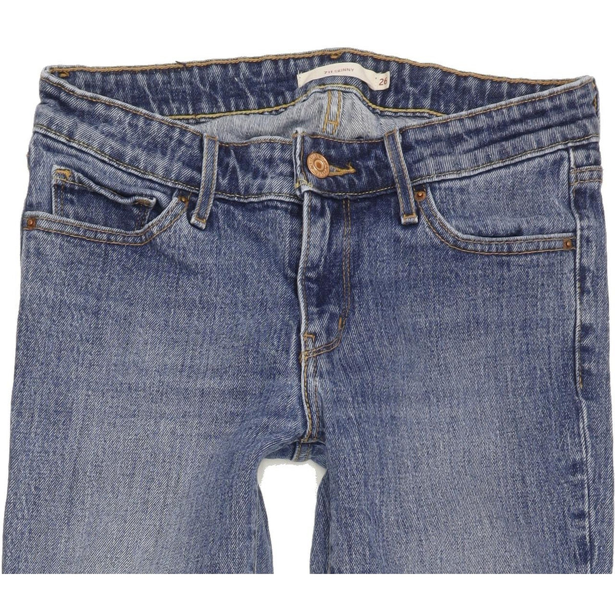 Levi's 711 Women Blue Skinny Slim Stretch Jeans W26 L31
