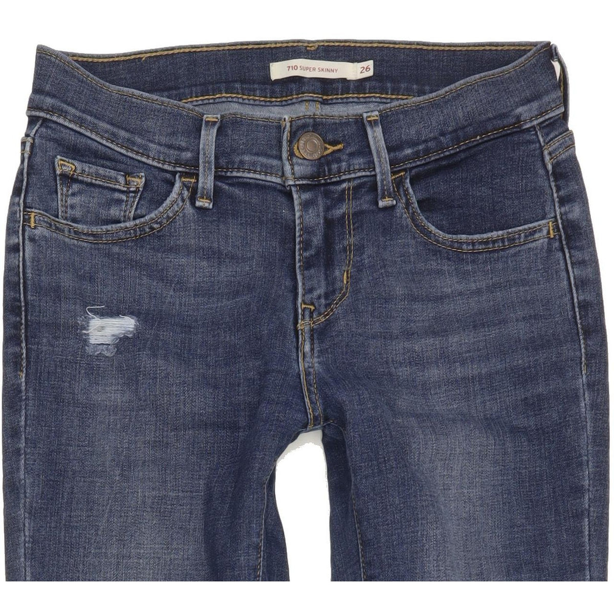 Levi's 710 Super Women Blue Skinny Slim Stretch Jeans W26 L30