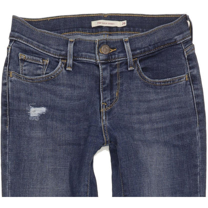 Levi's 710 Super Women Blue Skinny Slim Stretch Jeans W26 L30