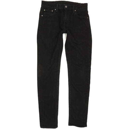 Levi's 512 Men Black Tapered Slim Stretch Jeans W30 L31
