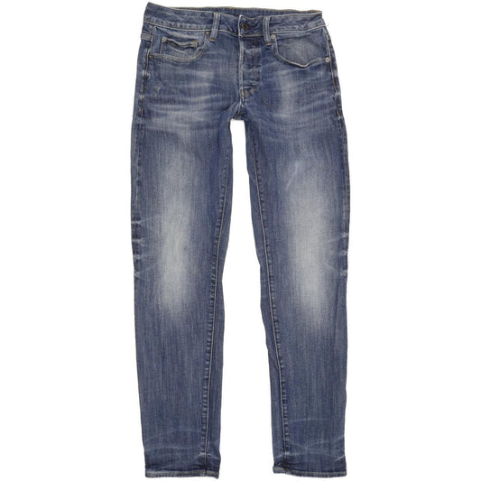 G-Star 3301 Men Blue Straight Slim Stretch Jeans W29 L31