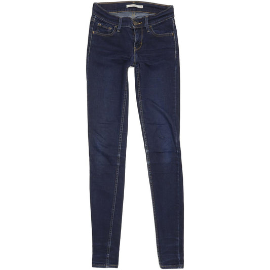 Levi's 710 Super Women Blue Skinny Slim Stretch Jeans W25 L32