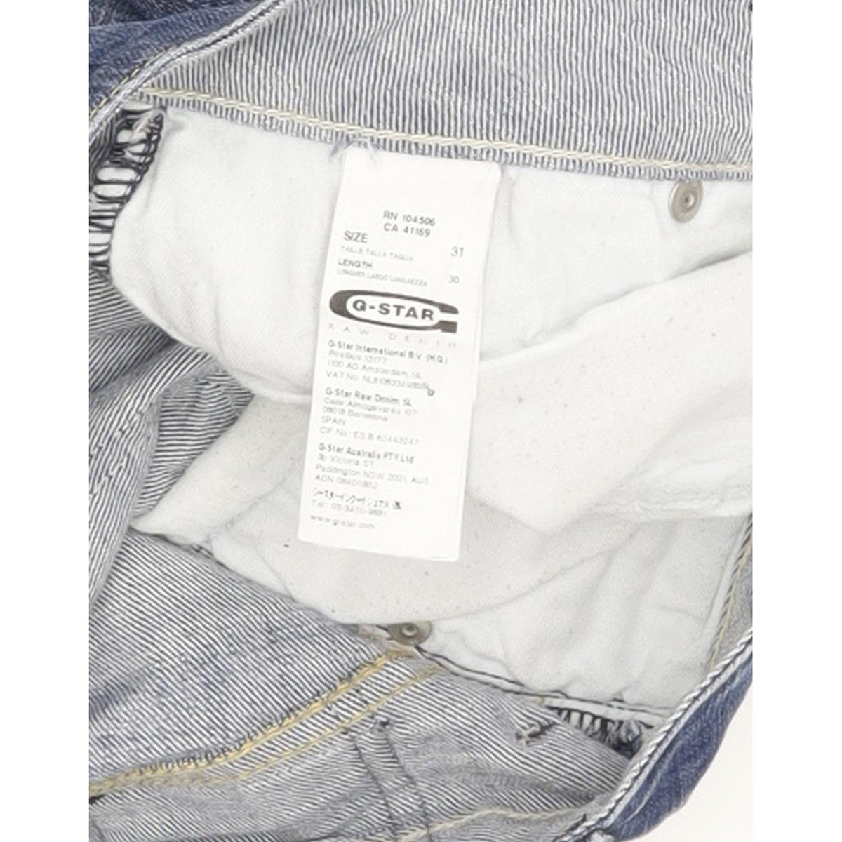 G-Star Midge Women Blue Straight Slim Stretch Jeans W31 L28