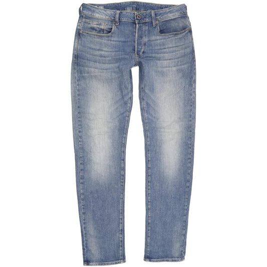 G-Star 3301 OT Men Blue Straight Slim Stretch Jeans W31 L32
