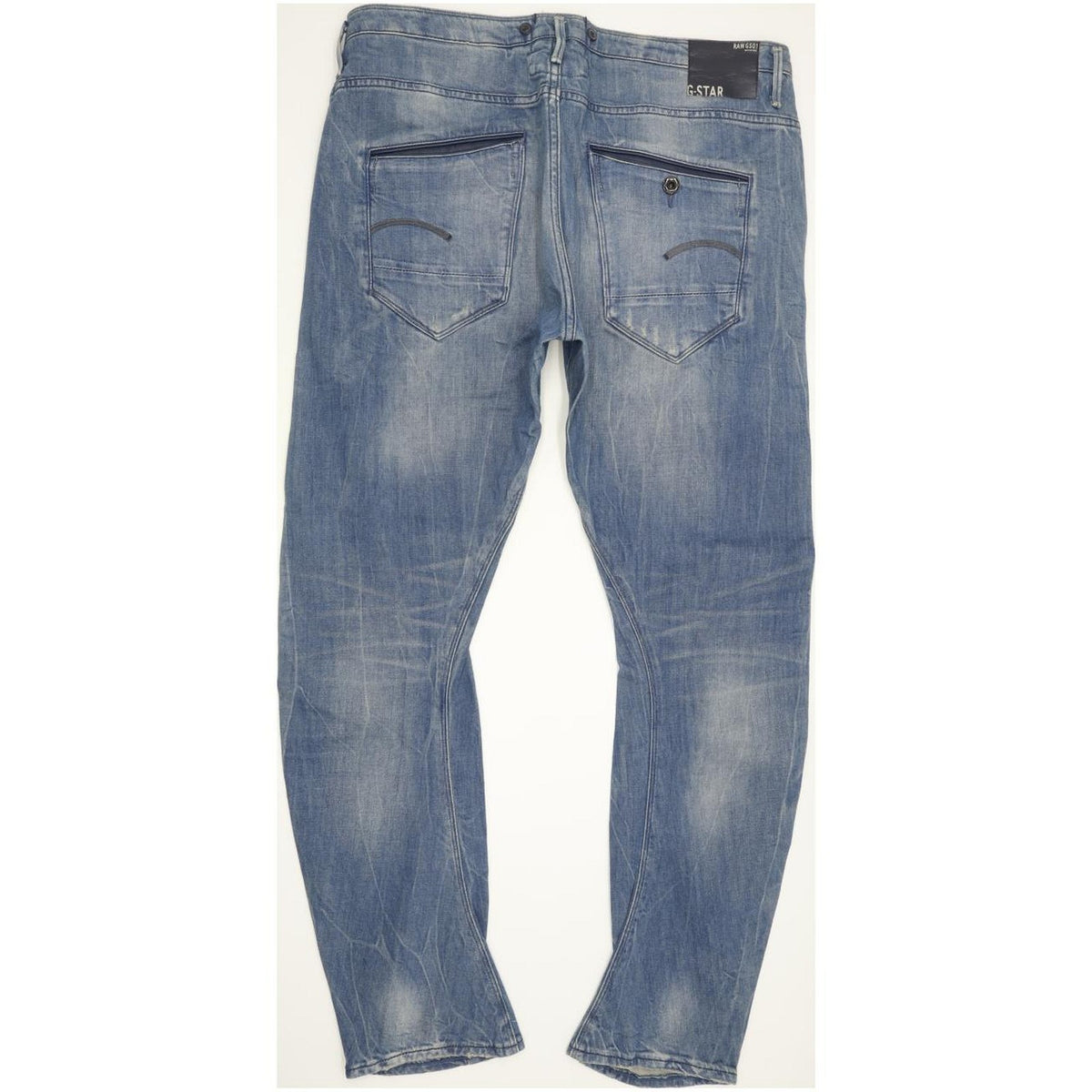 G-Star Arc Navy 3D Women Blue Tapered Loose Stretch Jeans W31 L34