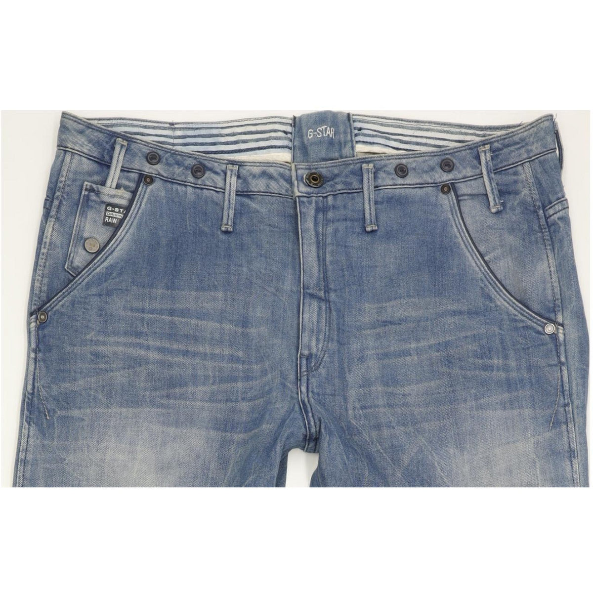 G-Star Arc Navy 3D Women Blue Tapered Loose Stretch Jeans W31 L34