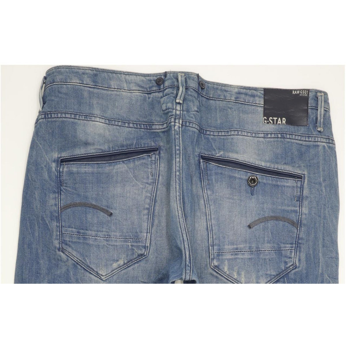 G-Star Arc Navy 3D Women Blue Tapered Loose Stretch Jeans W31 L34