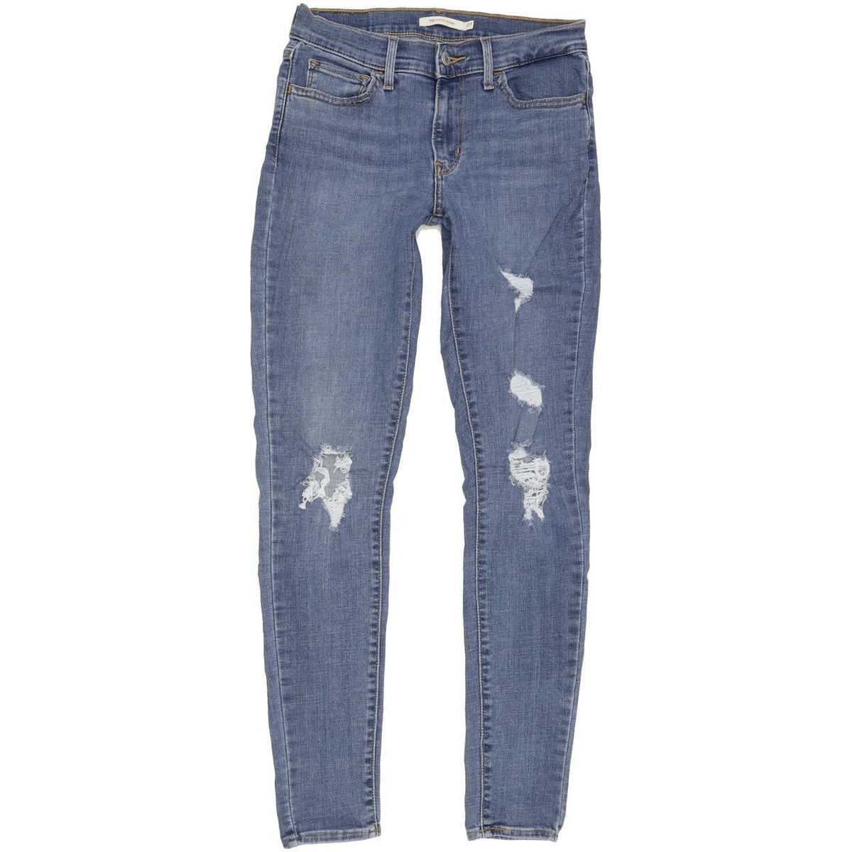 Levi's 710 Super Women Blue Skinny Slim Stretch Jeans W27 L30