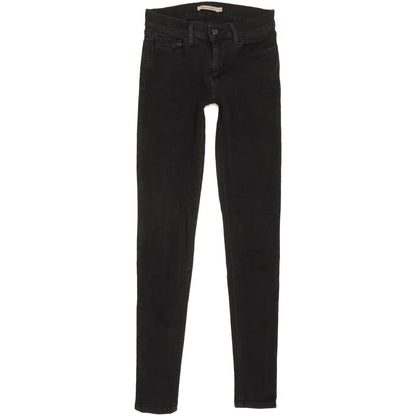 Levi's 710 Super Women Black Skinny Slim Stretch Jeans W27 L31