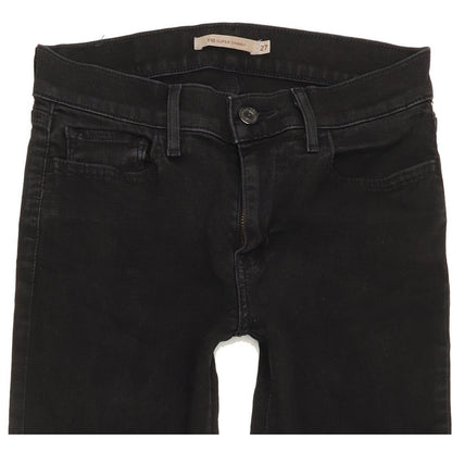 Levi's 710 Super Women Black Skinny Slim Stretch Jeans W27 L31