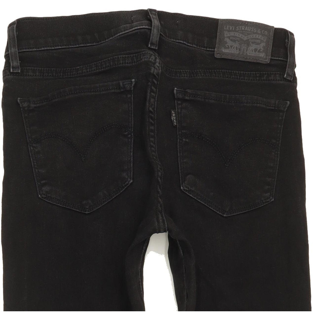 Levi's 710 Super Women Black Skinny Slim Stretch Jeans W27 L31