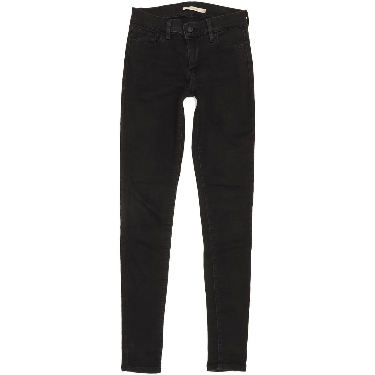 Levi's 710 Super Women Black Skinny Slim Stretch Jeans W26 L31