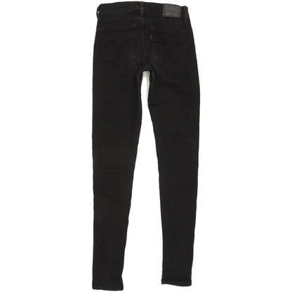 Levi's 710 Super Women Black Skinny Slim Stretch Jeans W26 L31