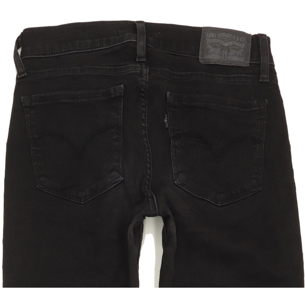 Levi's 710 Super Women Black Skinny Slim Stretch Jeans W26 L31