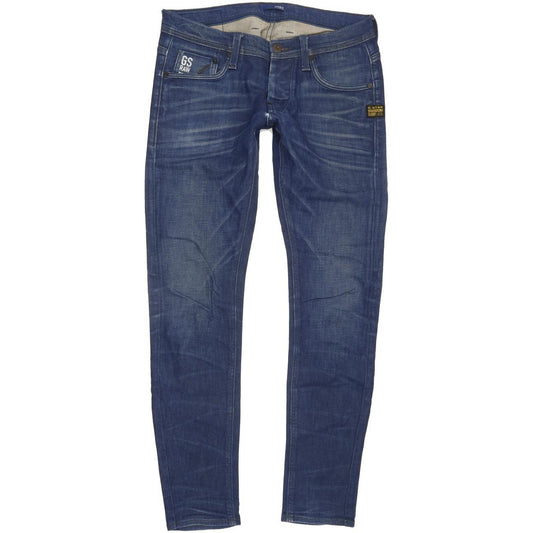 G-Star Defend Super Men Blue Skinny Slim Stretch Jeans W32 L31
