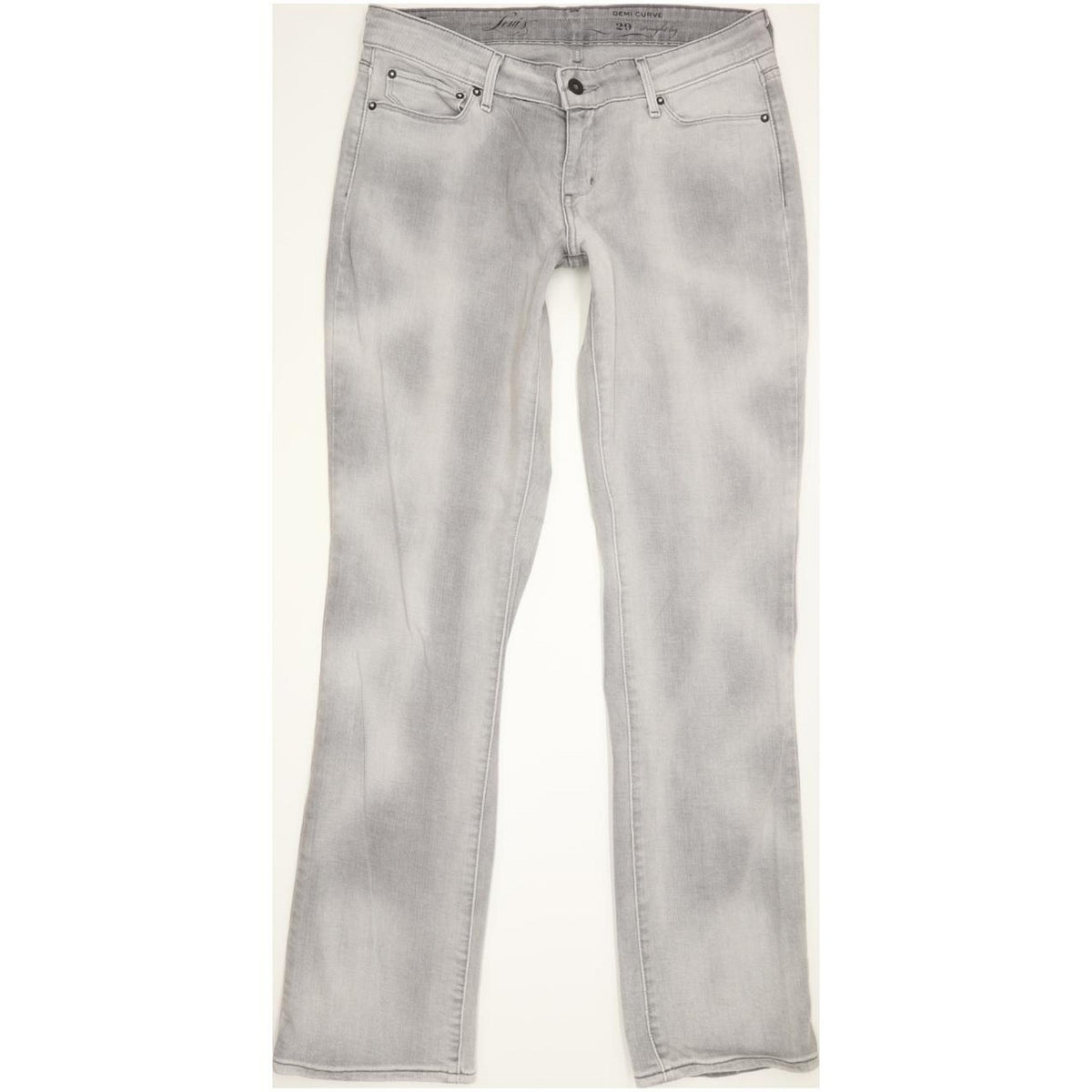 Levi's Demi Curve Women Grey Straight Slim Stretch Jeans W29 L32