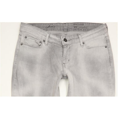 Levi's Demi Curve Women Grey Straight Slim Stretch Jeans W29 L32