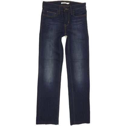 Levi's Slimming Women Blue Straight Slim Stretch Jeans W24 L28