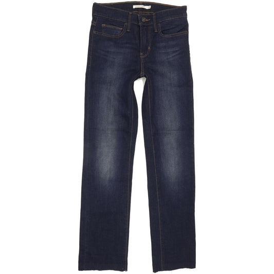 Levi's Slimming Women Blue Straight Slim Stretch Jeans W24 L28