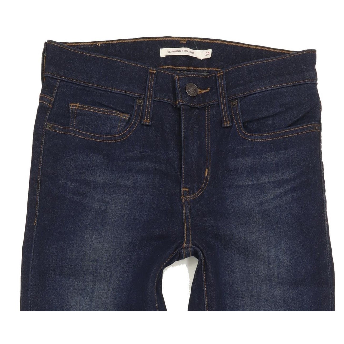 Levi's Slimming Women Blue Straight Slim Stretch Jeans W24 L28
