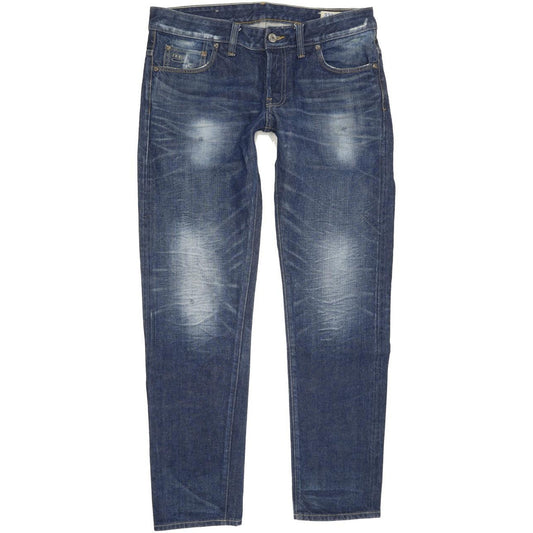 G-Star 3301 Low Men Blue Tapered Slim Jeans W34 L32