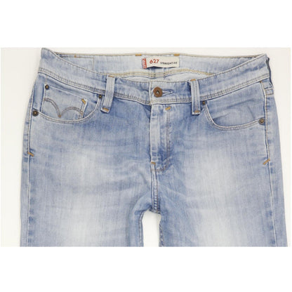 Levi's 627 Women Blue Straight Regular Stretch Jeans W30 L31