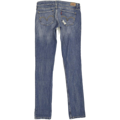 Levi's 524 Women Blue Straight Slim Stretch Jeans W30 L32