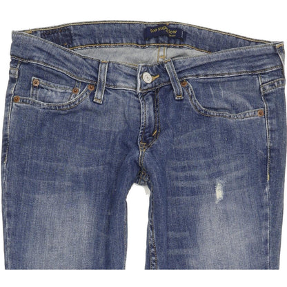 Levi's 524 Women Blue Straight Slim Stretch Jeans W30 L32