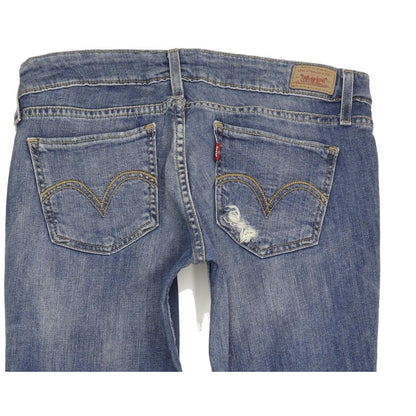 Levi's 524 Women Blue Straight Slim Stretch Jeans W30 L32