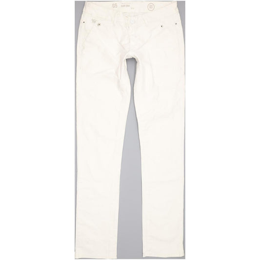 G-Star Gate Women White Straight Slim Stretch Jeans W29 L33
