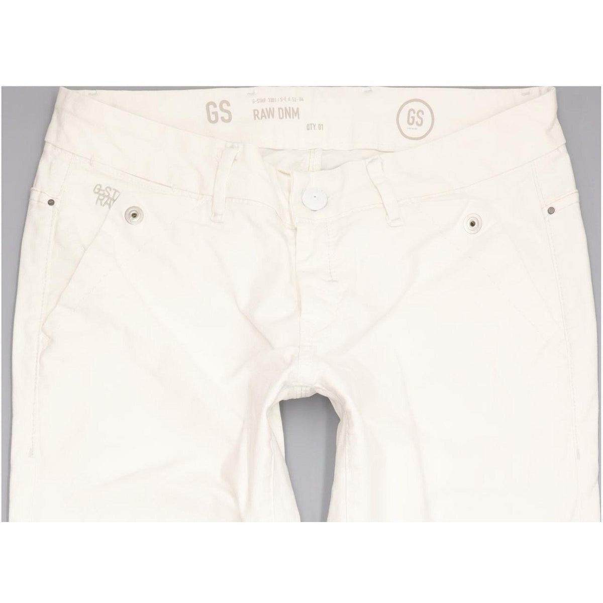 G-Star Gate Women White Straight Slim Stretch Jeans W29 L33