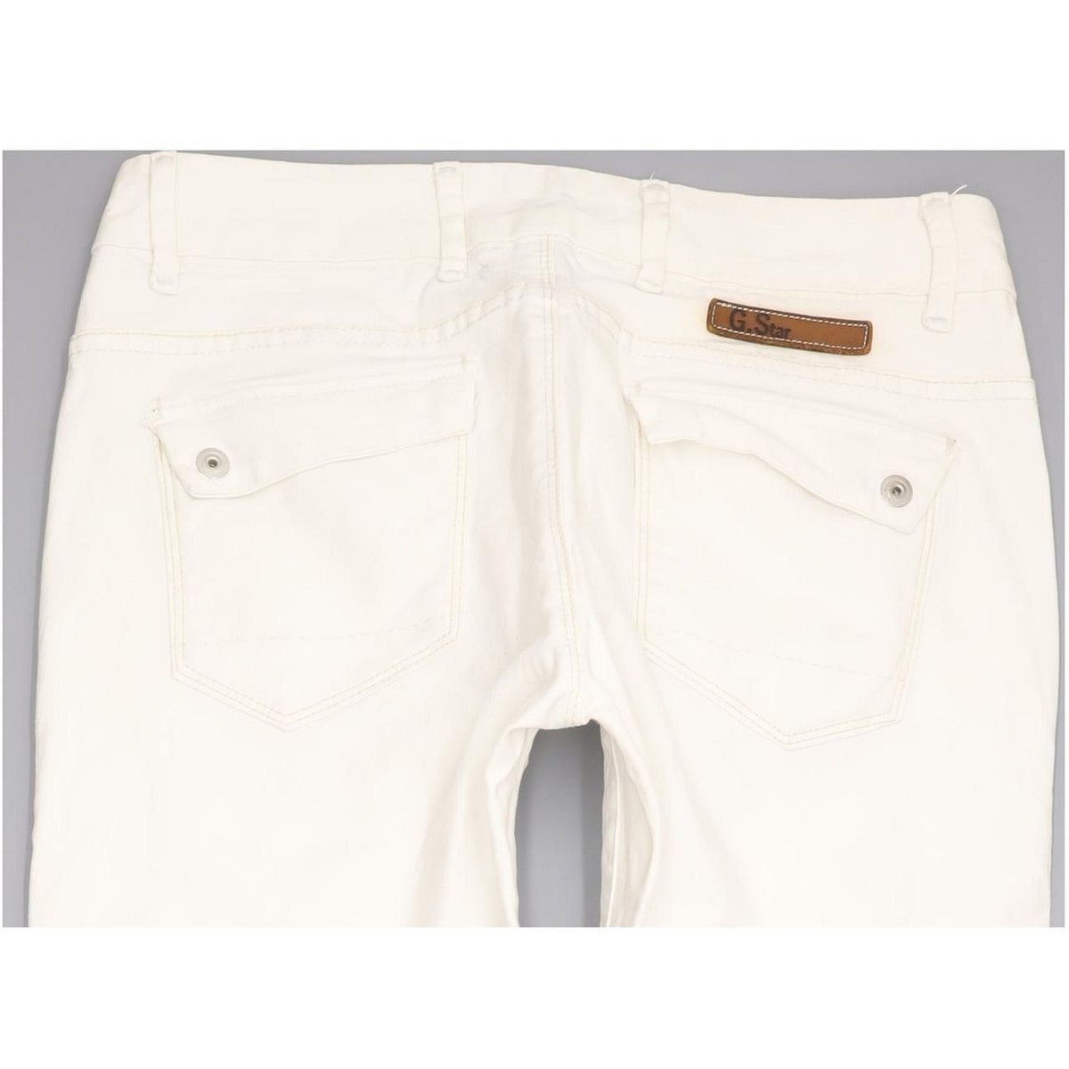 G-Star Gate Women White Straight Slim Stretch Jeans W29 L33