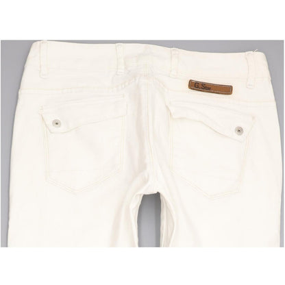 G-Star Gate Women White Straight Slim Stretch Jeans W29 L33