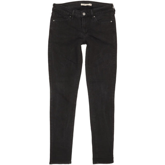 Levi's 711 Women Black Skinny Slim Stretch Jeans W26 L29
