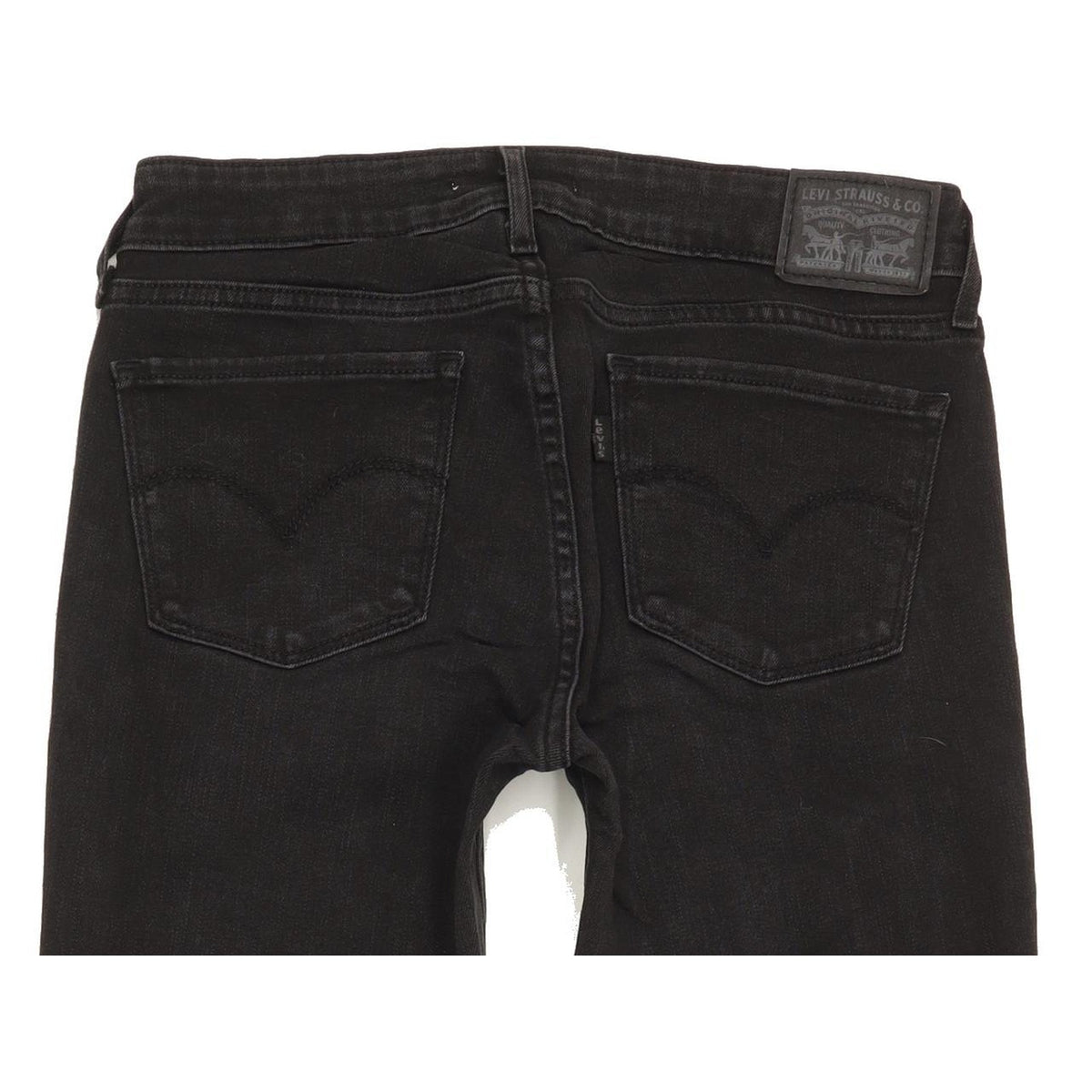 Levi's 711 Women Black Skinny Slim Stretch Jeans W26 L29
