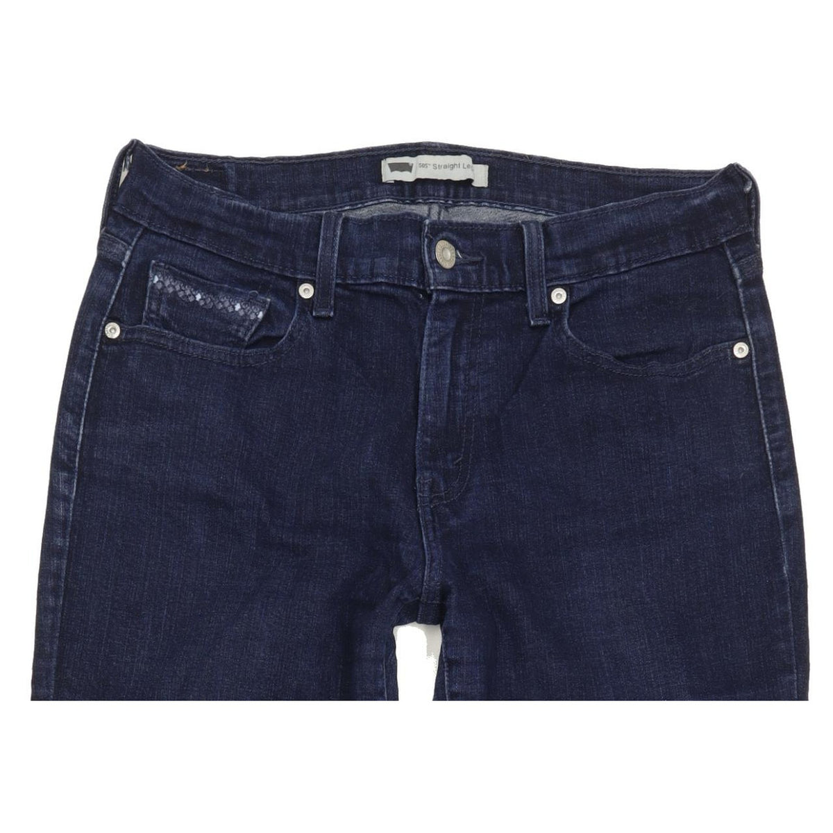 Levi's 505 Women Blue Straight Regular Stretch Jeans W30 L30