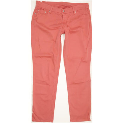 Levi's 524 Women Red Straight Slim Stretch Jeans W33 L32