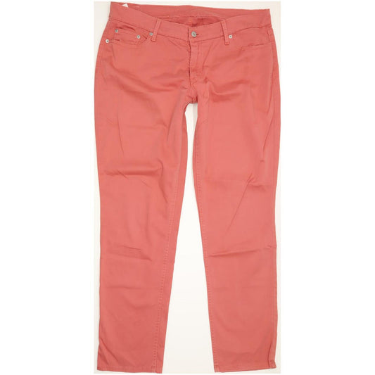 Levi's 524 Women Red Straight Slim Stretch Jeans W33 L32