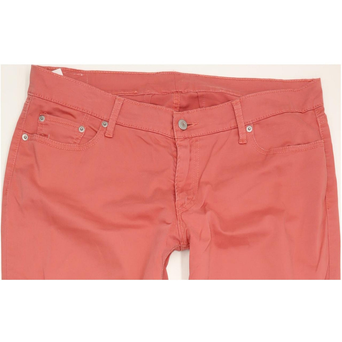 Levi's 524 Women Red Straight Slim Stretch Jeans W33 L32