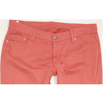 Levi's 524 Women Red Straight Slim Stretch Jeans W33 L32
