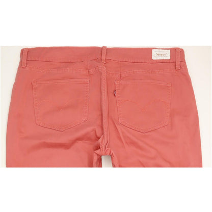Levi's 524 Women Red Straight Slim Stretch Jeans W33 L32
