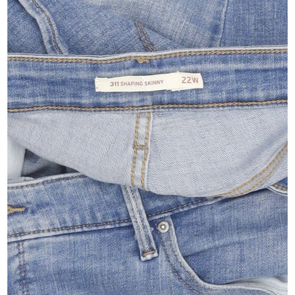 Levi's 311 Shaping Blue Skinny Slim Stretch Jeans High Waisted W44 L26