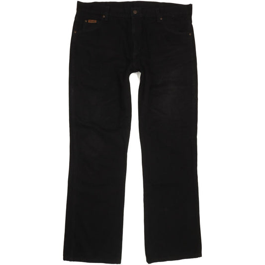 Wrangler Men Black Straight Regular Jeans W38 L34
