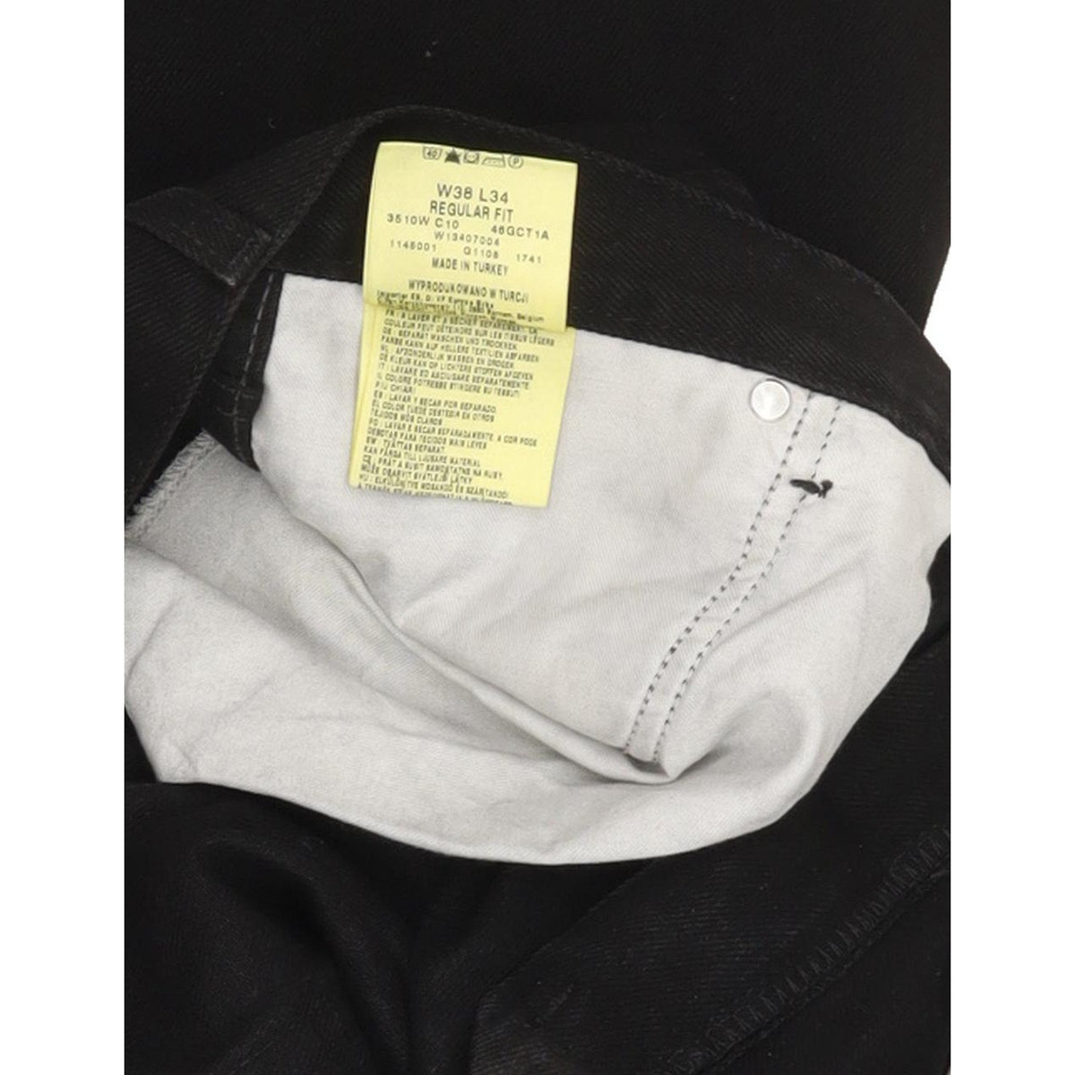 Wrangler Men Black Straight Regular Jeans W38 L34