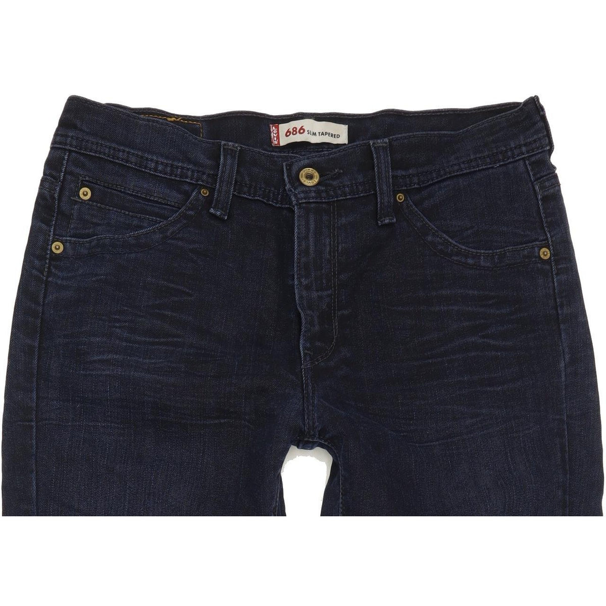 Levi's 686 Women Blue Tapered Slim Jeans W28 L32